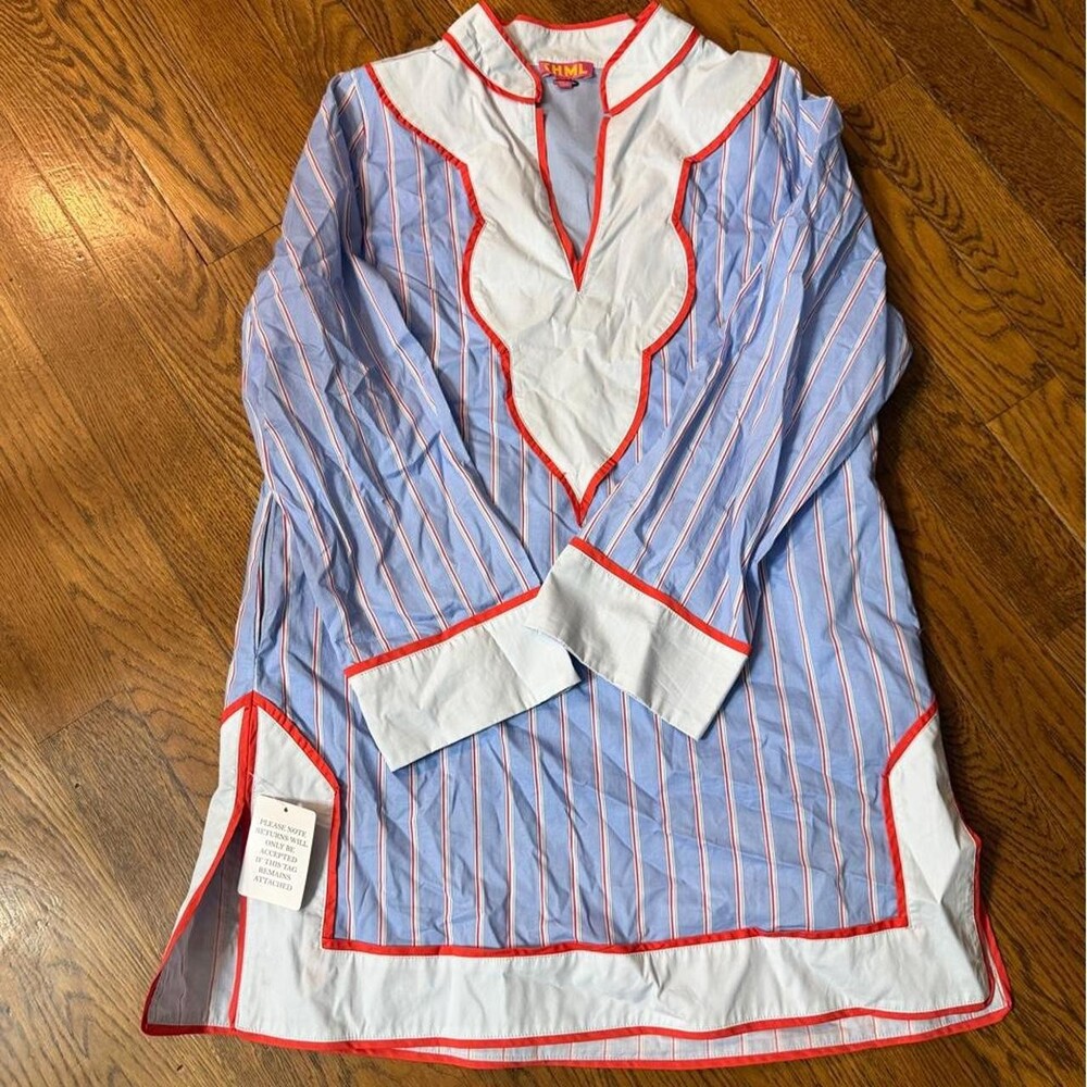 NWT THML womens blue and red striped dress Size M #womenswear #feminine #THML